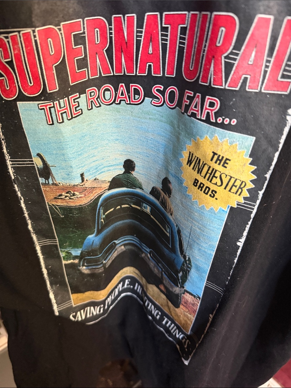 Supernatural Black Graphic Tee - The Road So Far - Picture 2 of 5